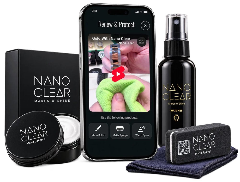 Nano Clear kit with the care tutorial in the app