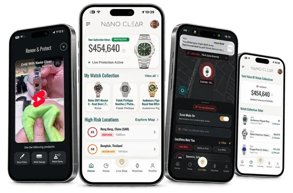 Nano Clear app screens